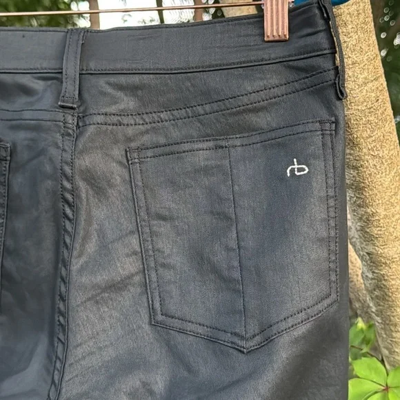 Rag & Bone skinny jeans, back ankle lace up, wax denim, size 28 - Picture 5 of 7